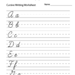 Practice Cursive Writing Worksheet Free Printable Educational Worksheet
