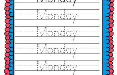Practice Handwriting Learn Days Of The Week Tracing Worksheets Etsy