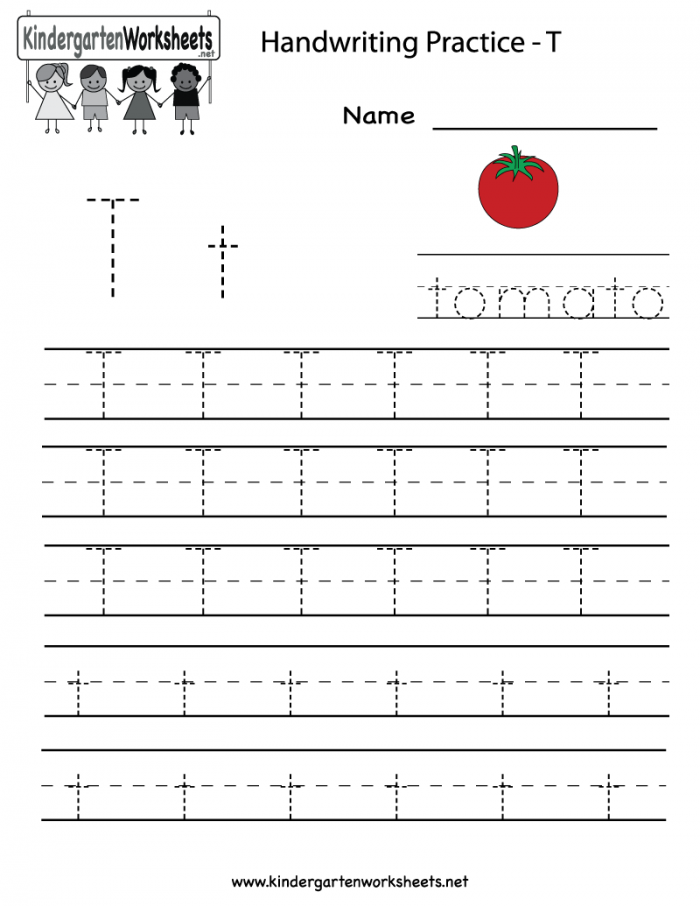 Practice Tracing The Letter T Worksheets 99Worksheets