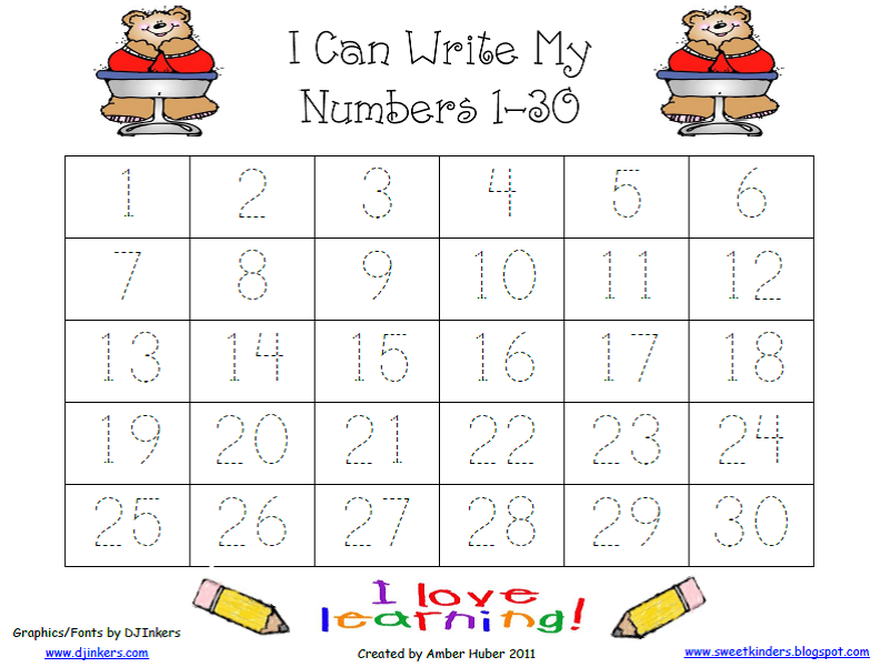 Practice Writing Numbers 1 50 On Tracing Numbers 1 30 Worksheets 