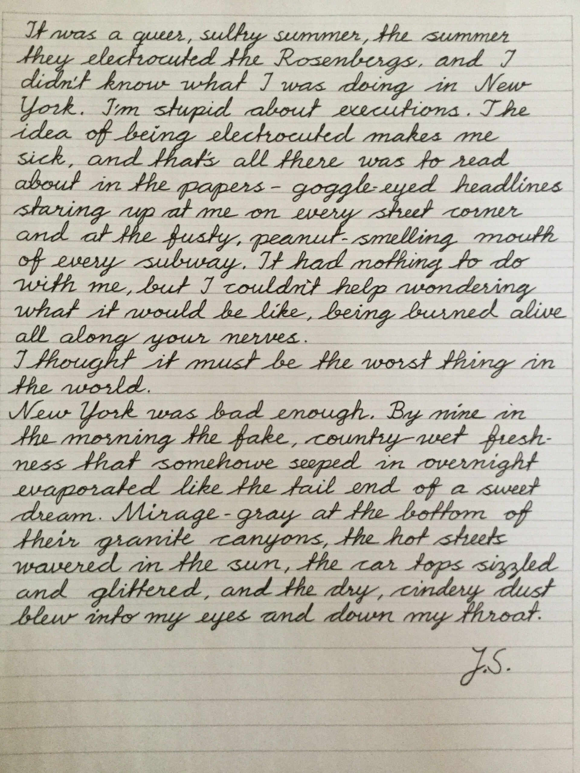 Practicing cursive handwriting With The First Paragraphs From 