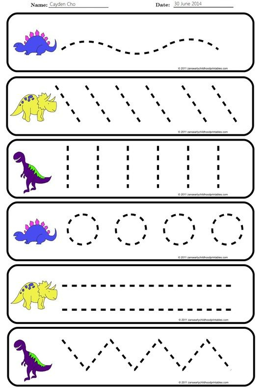 Free Pre Writing Strokes Worksheets