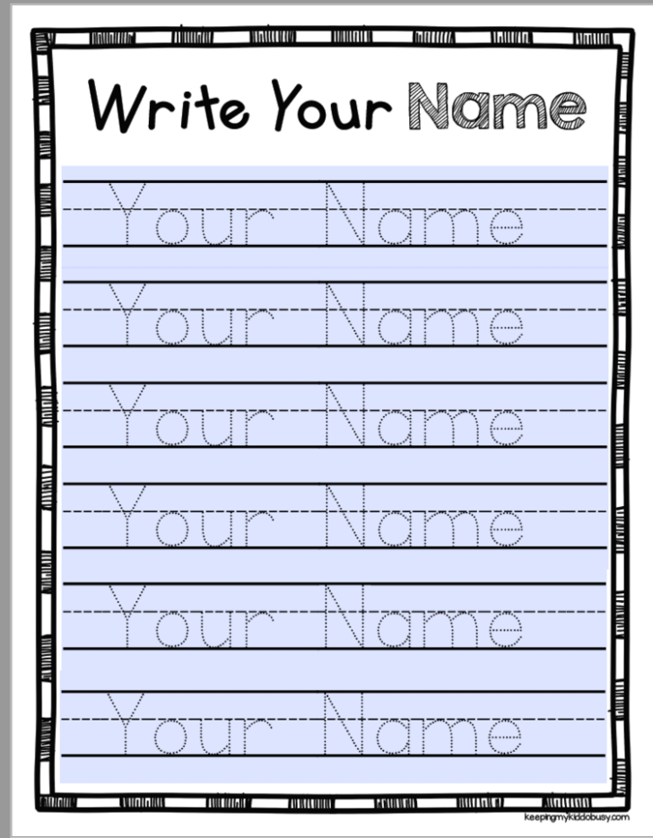 Writing Your Name Worksheet