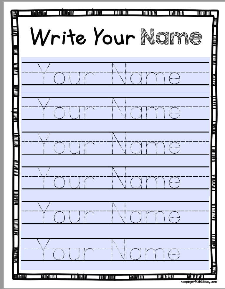 Preschool Name Writing Practice Writing Practice Preschool Learning 