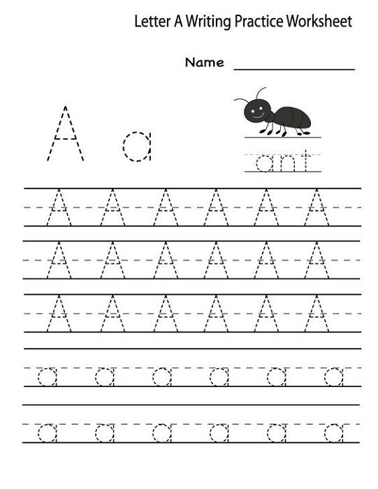 Preschool Writing Worksheets Letter A K5 Worksheets Alfabe al ma 