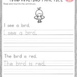 Printable Handwriting Kindergarten Writing Sentences Worksheets