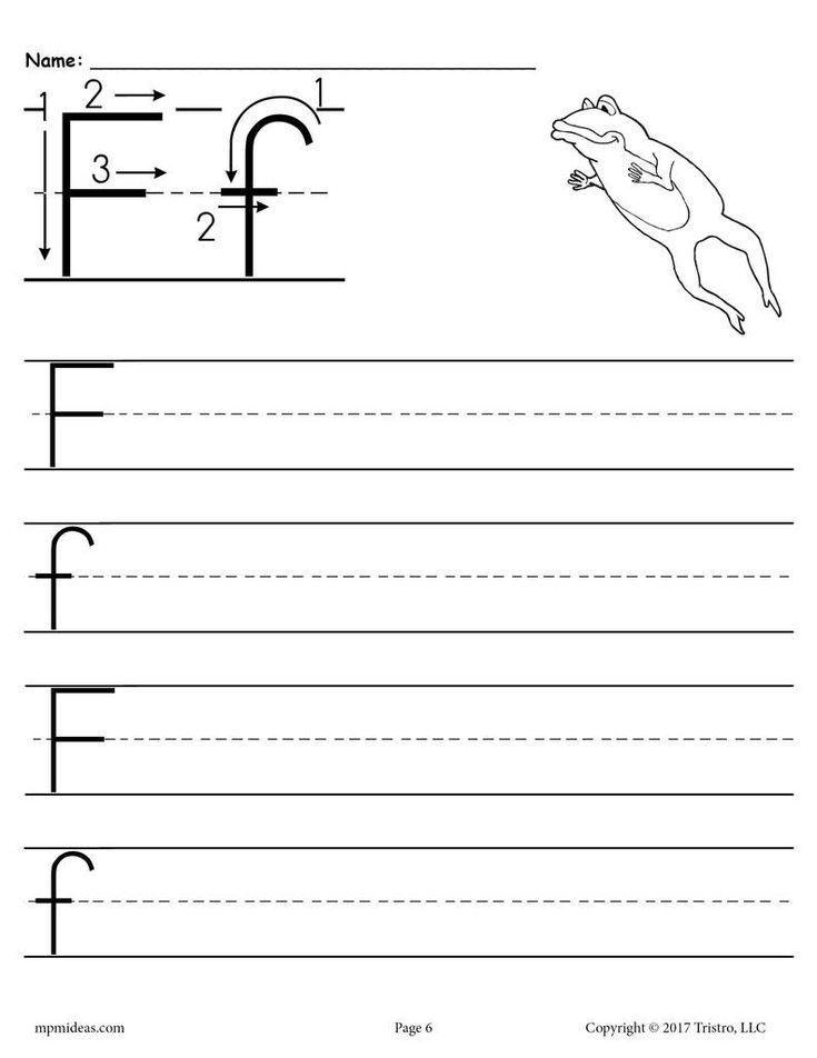 Printable Letter F Handwriting Worksheet Educacion