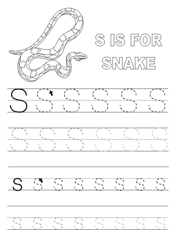 Letter S Writing Worksheets