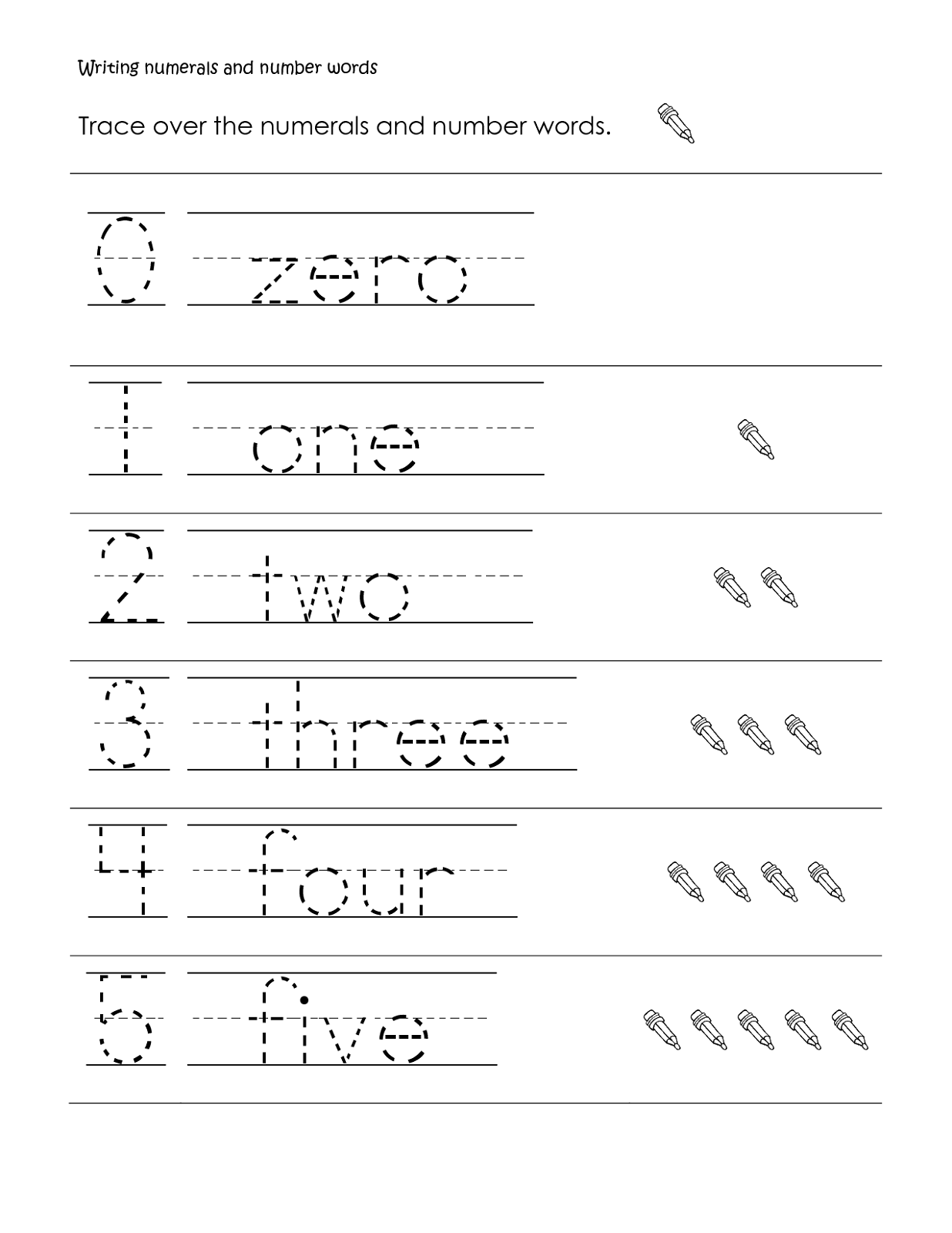 Printable Number Words Worksheets Activity Shelter