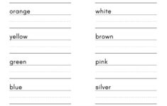 Read And Write Color Words Childrens Educational Workbooks Books And