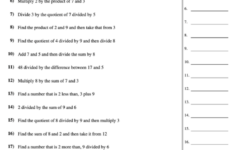 Rewriting Number Sentences Worksheet With Answer Key Printable Pdf Download