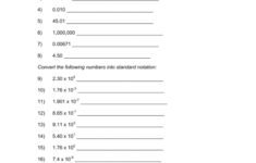 Scientific Notation Worksheet