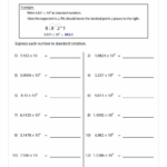 Scientific Notation Worksheets