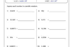 Scientific Notation Worksheets