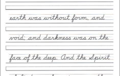 Scripture Character Writing Worksheets D Nealian Beginning Cursive