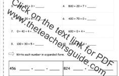 Second Grade Reading And Writing Numbers To 1000 Worksheets