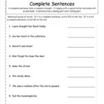 Second Grade Sentences Worksheets CCSS 2 L 1 F Worksheets Writing