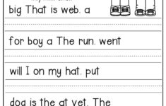 Sentence Scramble Worksheets Kindergarten Literacy Centers Distance