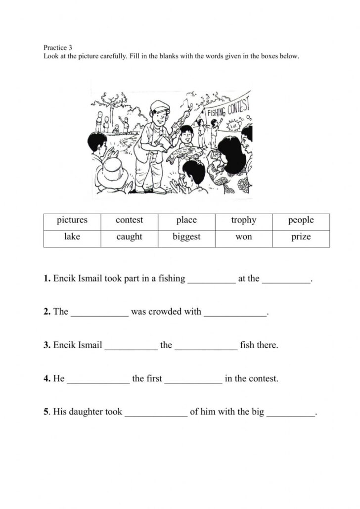 Fill In The Blank Writing Worksheets