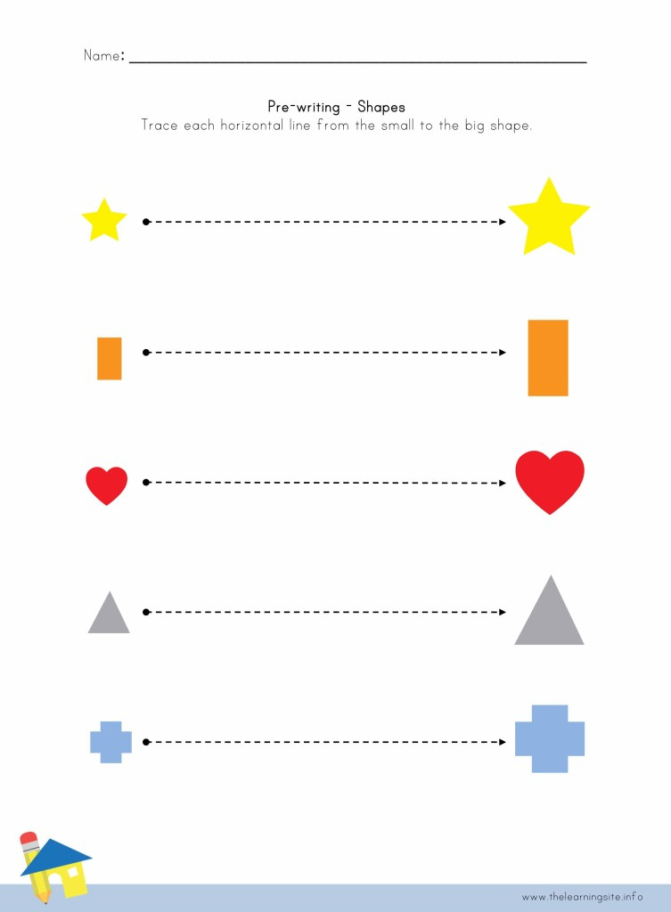 Shape Pre writing Worksheet 1 The Learning Site