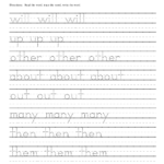 Sight Words 26 50 Handwriting Worksheet Quickworksheets