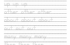 Sight Words 26 50 Handwriting Worksheet Quickworksheets