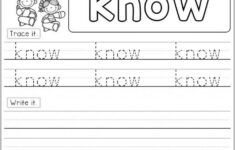 Sight Words I Know Worksheets 99Worksheets