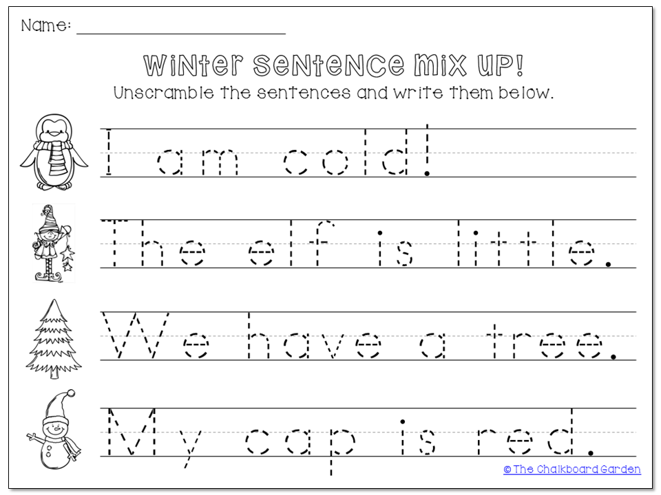 Simple Sentences For Kindergarten Kindergarten