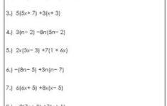 Simplifying Algebraic Expressions Worksheet Algebra Worksheets