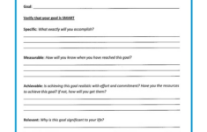 Smart Goals Worksheet Di 2020