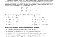Solved Writing Nuclear Equations Chem Worksheet 4 4 Name Chegg