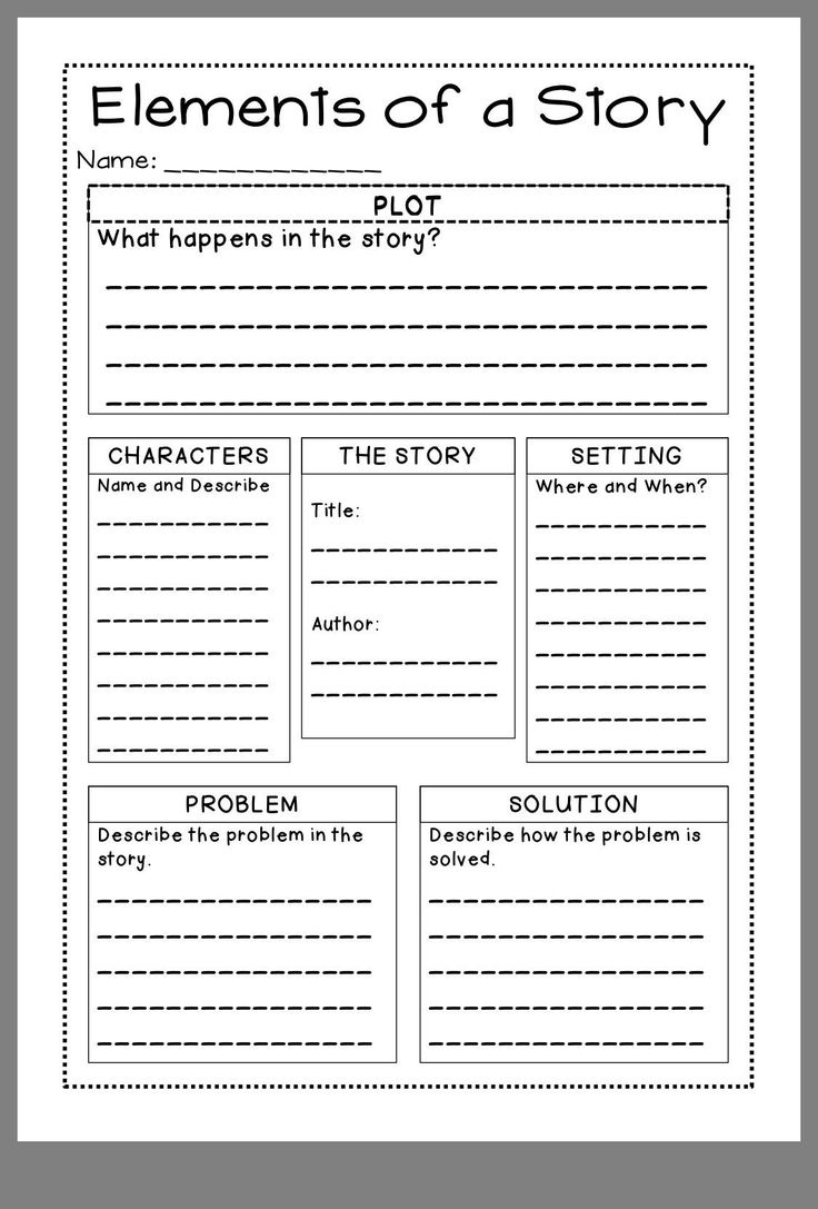 Story Elements Worksheets 4th Grade Story Elements Worksheet Writing 