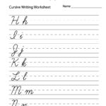 Teaching Cursive Writing Worksheet Free Printable Educational Worksheet