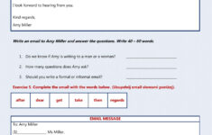 Teen Explorer 7 A Formal Email Writing 2 Worksheet