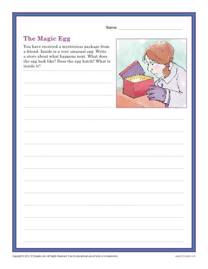 The Magic Egg Creative Writing Prompt For 3rd And 4th Grade