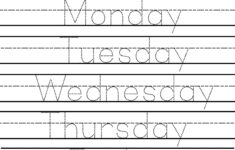 The Very Hungry Caterpillar Days Of The Week Writing Sheet Preschool