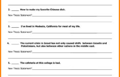 Thesis Statement Worksheet Yooob Db excel