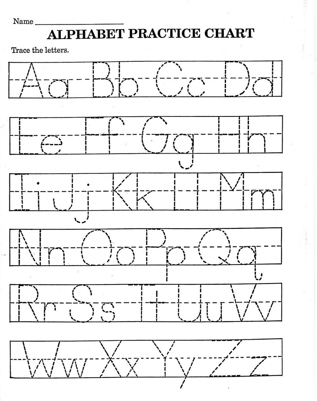 Trace Letter Worksheets Free Alphabet Worksheets Kindergarten 