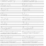 Trace The Months Of The Year Months In A Year Kindergarten Math