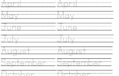 Trace The Months Of The Year Months In A Year Kindergarten Math