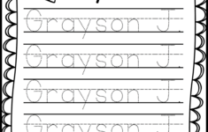 Trace Your Name Worksheets Activity Shelter