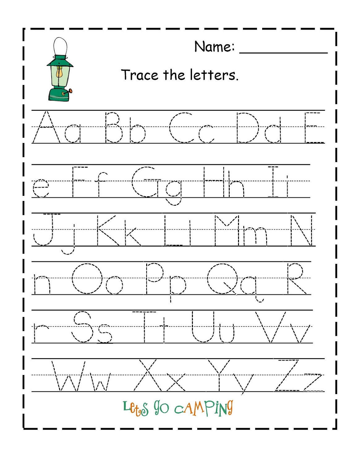 Traceable Alphabet Worksheets A Z Activity Shelter