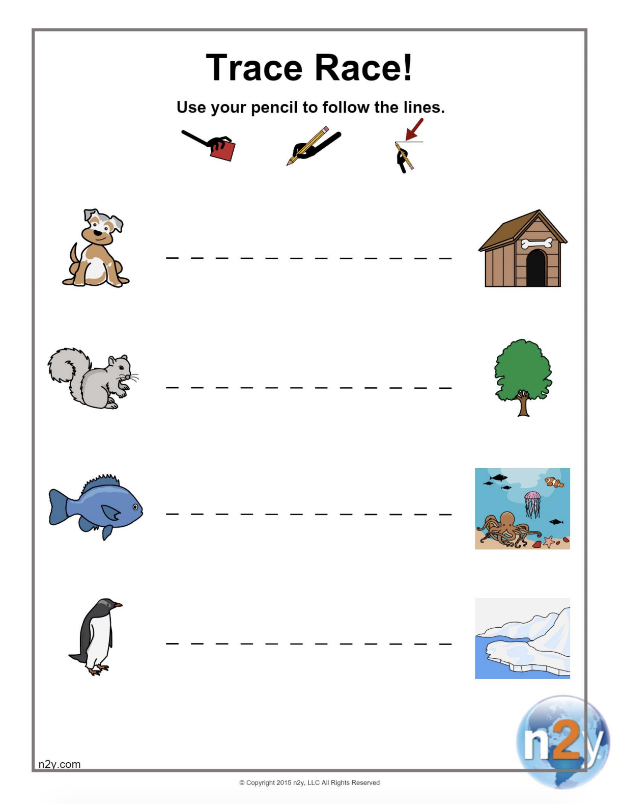 Tracing Straight Lines Worksheets For Preschool 