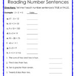 True Or False Number Sentences The Teacher Treasury