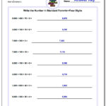 Write Expanded Form Numbers In Standard Form