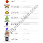 Write The Colors ESL Worksheet By Tannyagd