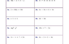 Write Variable Expressions Worksheets Printable Worksheet Template