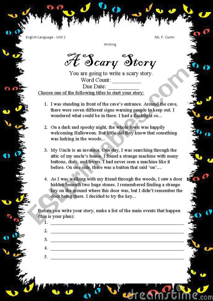 writing-a-scary-story-esl-worksheet-by-frec-writing-worksheets