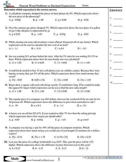 Writing Algebraic Expressions Worksheet Pdf Check More At Https www 