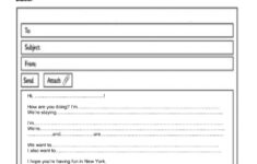 Writing An Email About A Holiday 2nd Draft Worksheet